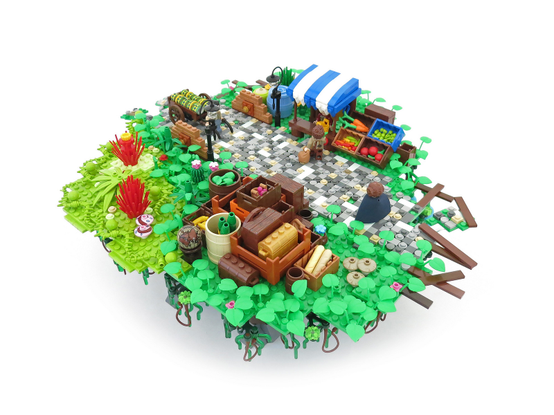 Illustration for article titled This Bastion-Inspired LEGO World Deserves Its Own Game